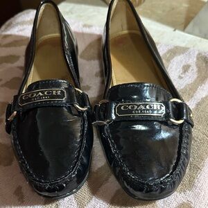 Coach Glossy Black Women's Loafers